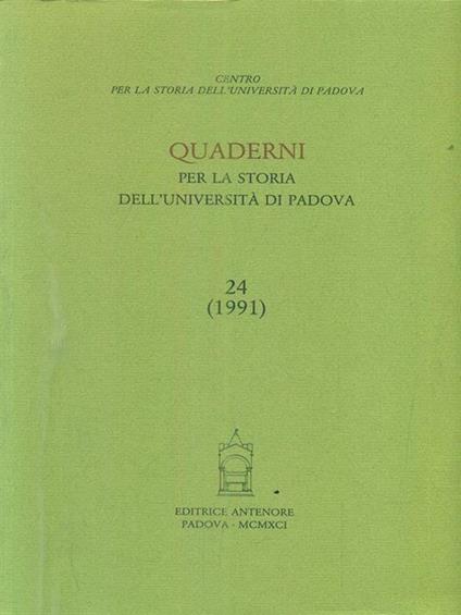 Quaderni per la storia dell'Università di Padova (26-27) - copertina