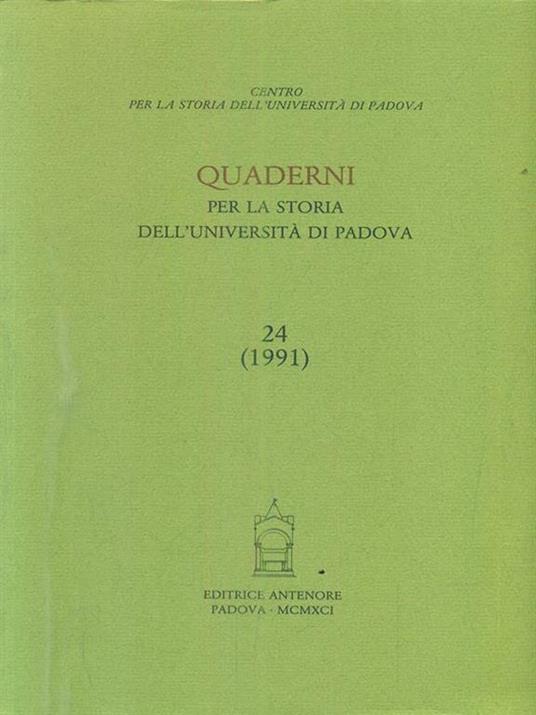 Quaderni per la storia dell'Università di Padova (26-27) - copertina