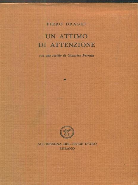 Un attimo di attenzione - Piero Draghi - copertina