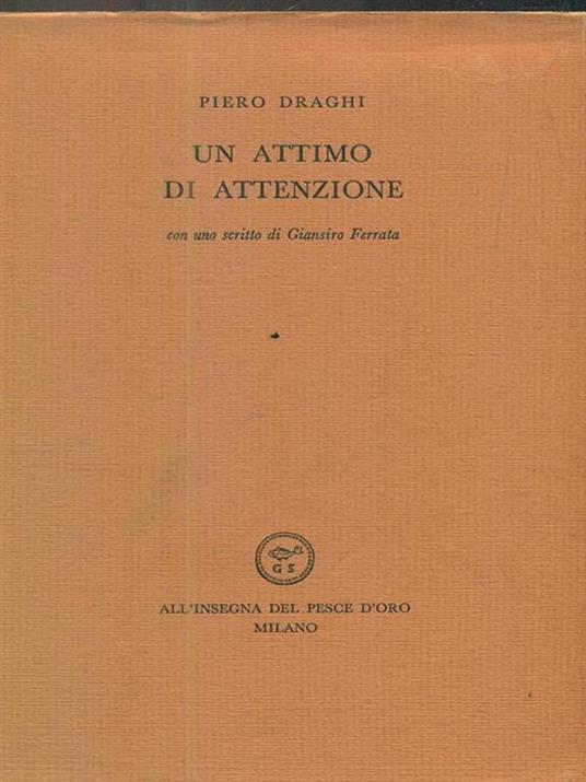 Un attimo di attenzione - Piero Draghi - copertina