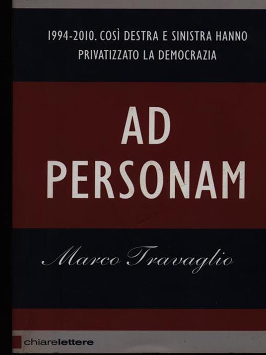 Ad personam - Marco Travaglio - copertina