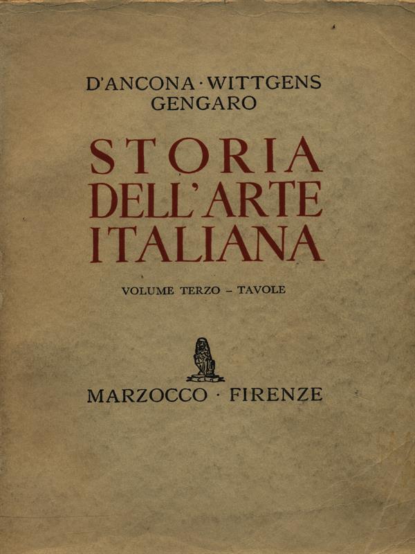 Storia dell'arte italiana vol. 3 - Tavole