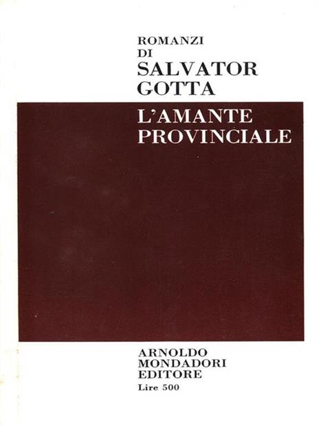 L' amante provinciale - Salvatore Gotta - copertina