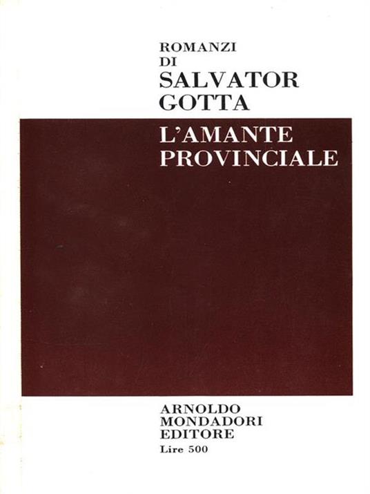 L' amante provinciale - Salvatore Gotta - copertina