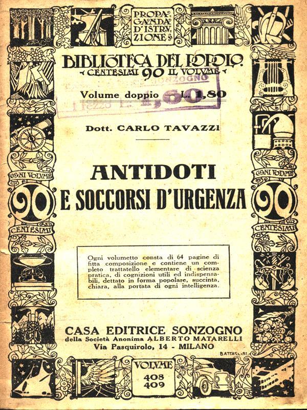 Antidoti e soccorsi d'urgenza