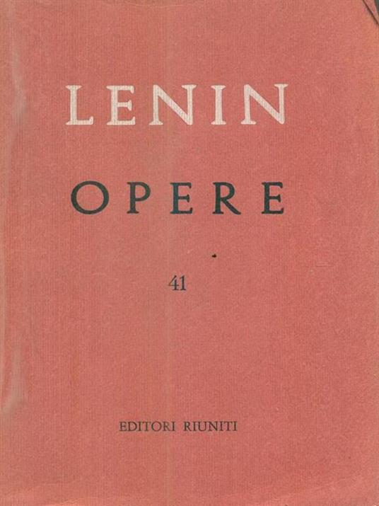 Opere. vol 41 - Lenin - copertina