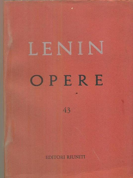 Opere. vol 43 - Lenin - copertina