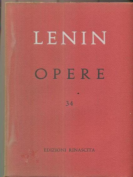 Opere. vol 34 - Lenin - copertina