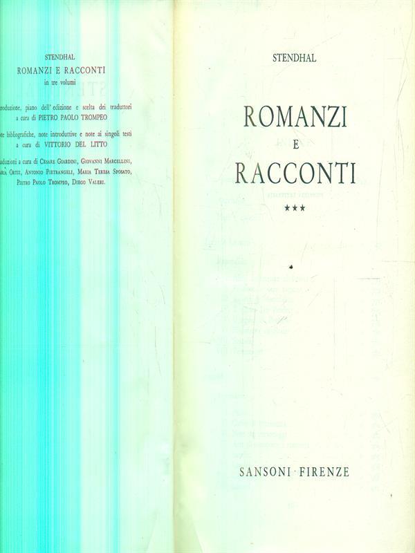 Romanzi e racconti. Vol III