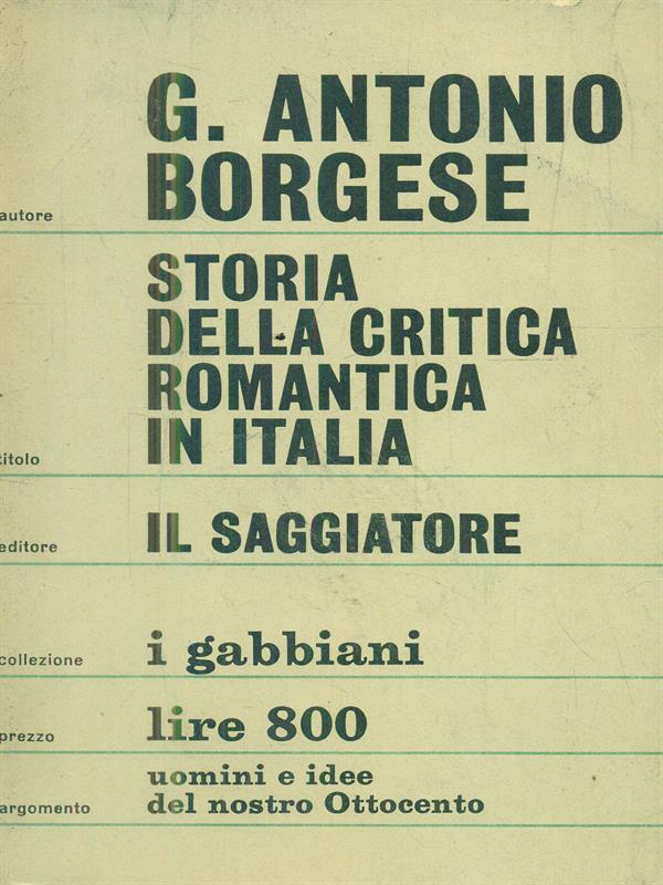 Storia della critica romantica in Italia