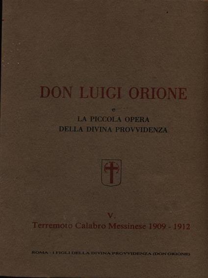 Don Luigi Orione e La piccola opera della Divina Provvidenza vol. V - copertina