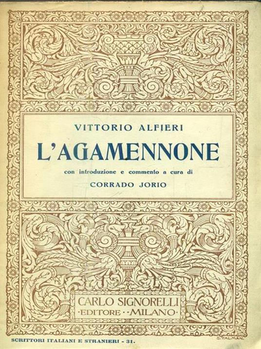 L' agamennone - Vittorio Alfieri - copertina