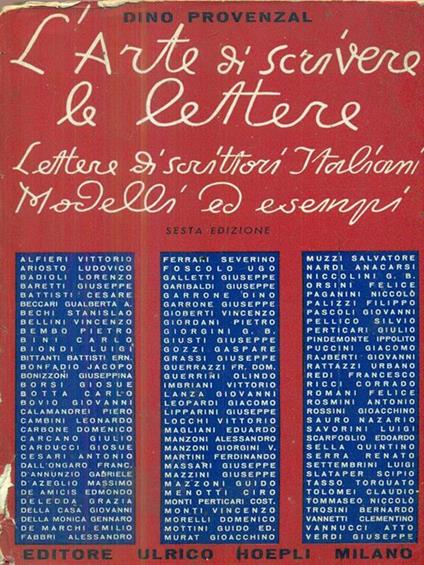 L' arte di scrivere le lettere - Dino Provenzal - copertina