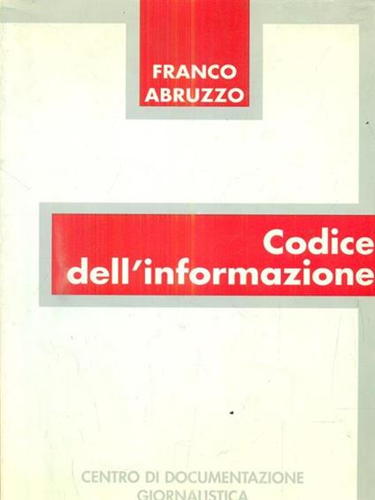 Codice dell'informazione - copertina
