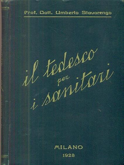 Il tedesco per i sanitari - Umberto Stavorengo - copertina