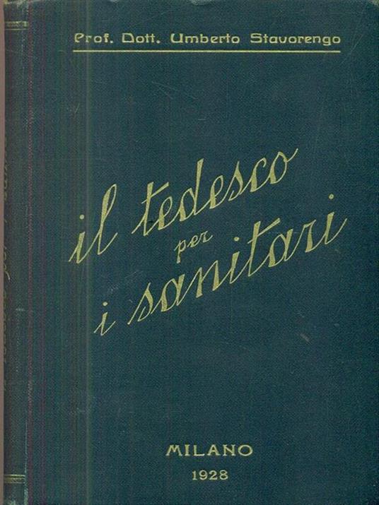 Il tedesco per i sanitari - Umberto Stavorengo - copertina