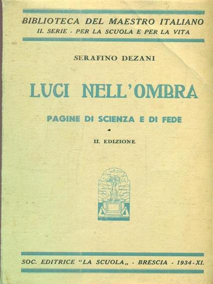 Luci nell'ombra - Serafino Dezani - copertina