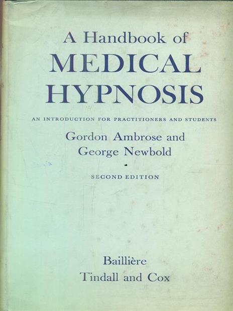 A handbook of medical hypnosis - copertina