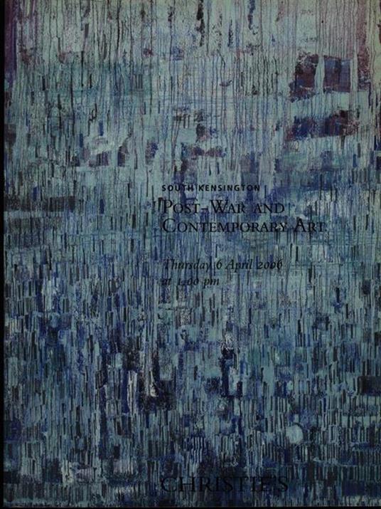 Post-war and contemporary Art 6 april 2006 - copertina