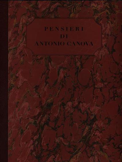 Pensieri di Antonio Canova - copertina