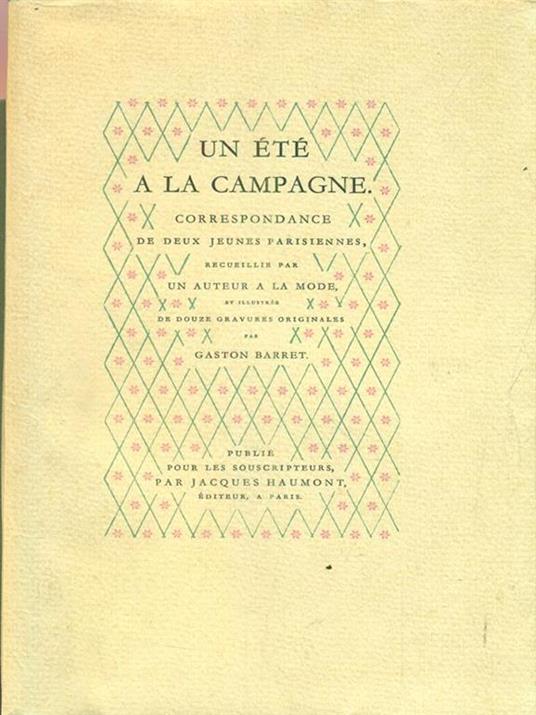 Un été a la campagne - Gaston Barret - copertina