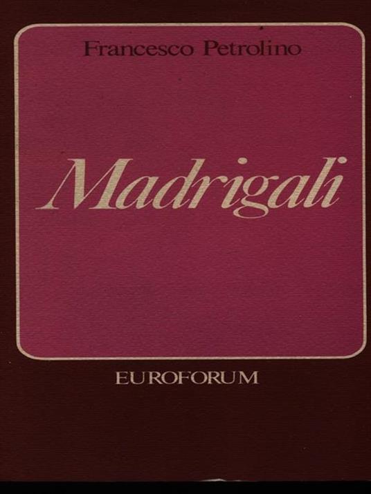 Madrigali - copertina