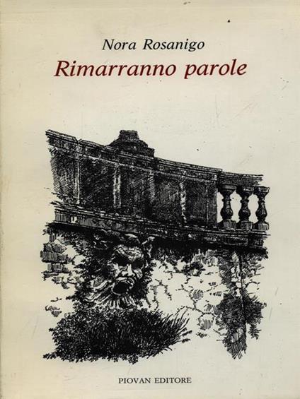 Rimarranno parole - Nora Rosanigo - copertina