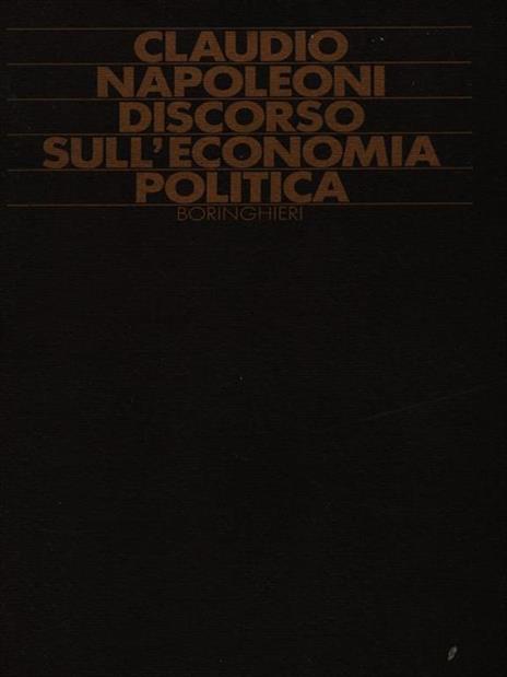 Discorso sull'economia politica - Claudio Napoleoni - 4