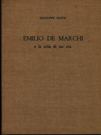 Emilio De Marchi e la crisi di un'età - copertina