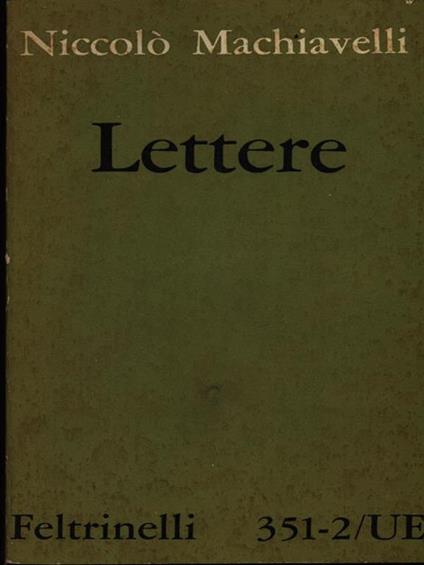 Lettere - Machiavelli Niccolò - copertina