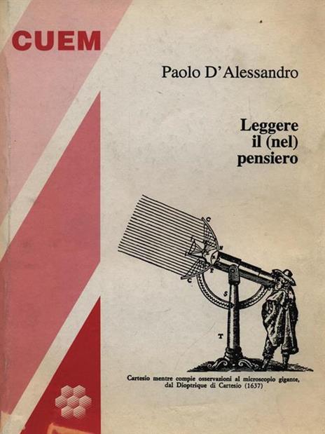 Leggere il (nel) pensiero - Paolo D'Alessandro - copertina