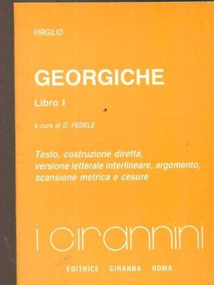 Georgiche. Libro I - Publio Virgilio Marone - copertina