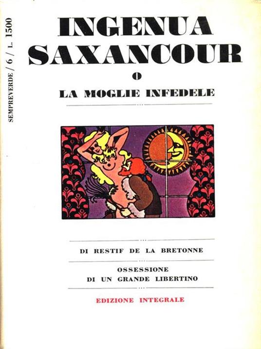Ingenua Saxancour - Nicolas Restif de la Bretonne - copertina