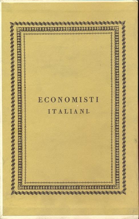 Economisti italiani - Tomo XLI Ricci - copertina