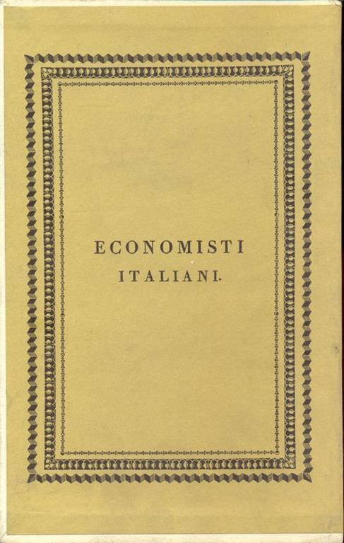 Economisti italiani - Tomo XLIII Indici - copertina