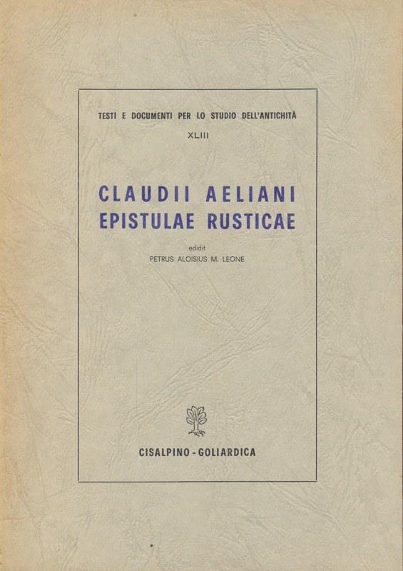 Claudii aeliani epistulae rusticae