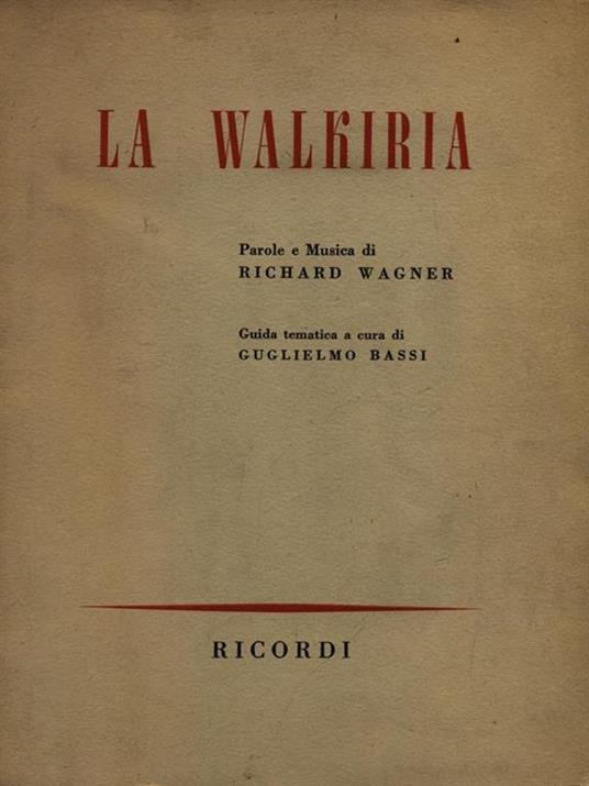 La walkiria - Richard Wagner - copertina