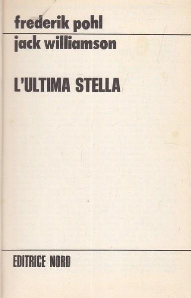 L' ultima stella - Frederick J. Pohl - copertina