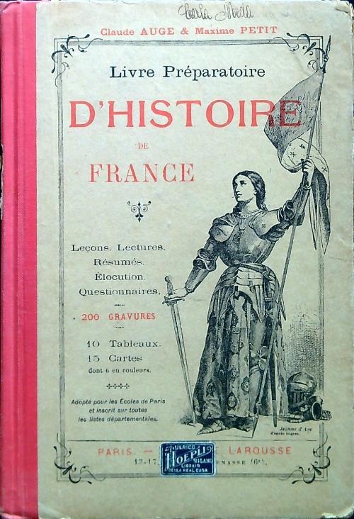 Livre preparatoire d'histoire de France