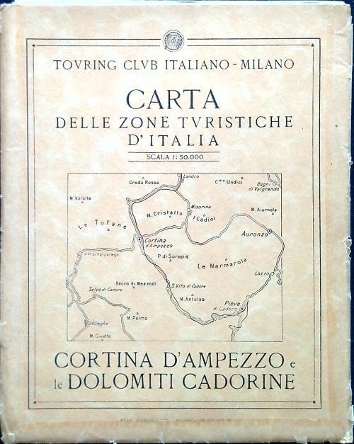 Carta delle turistiche d'italia - Cortina d'ampezzo e le dolomiti cadorine