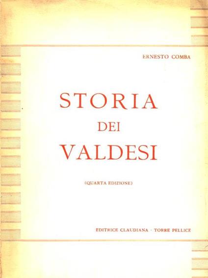 Storia dei Valdesi - Ernesto Comba - copertina