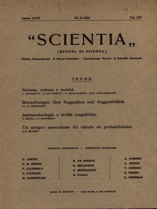 Scientia vol. 107/IX-X-1972 - 2