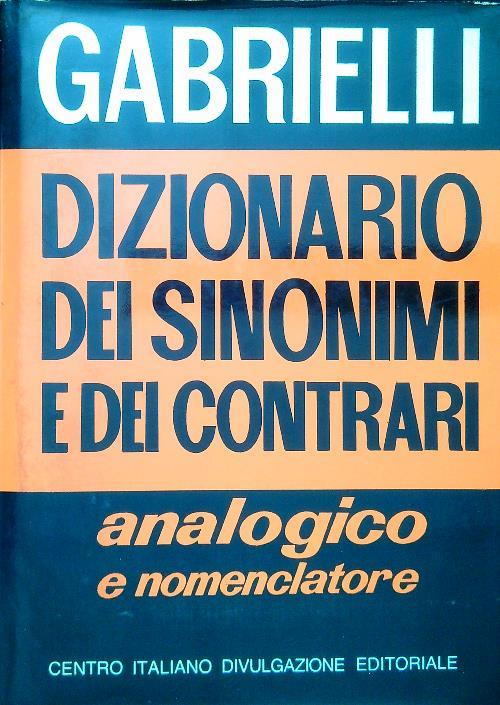 Dizionario dei sinonimi e dei contrari analogico e nomenclatore