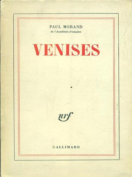 Venises - Paul Morand - copertina