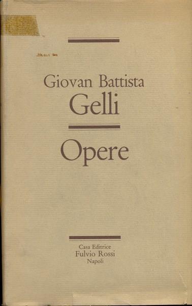 Opere - Giambattista Gelli - copertina