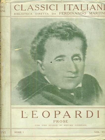 Prose - Giacomo Leopardi - copertina