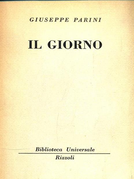 Il giorno - Giuseppe Parini - copertina