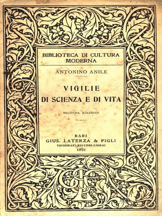 Vigilie di scienza e di vita - Antonino Anile - copertina