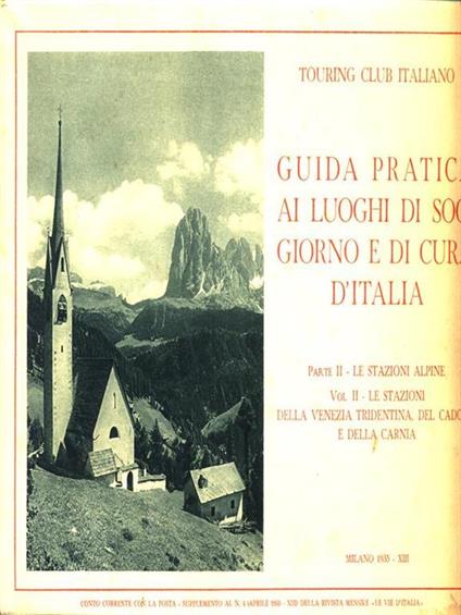 Guida pratica ai luoghi di soggiorno e di cura d'Italia - Parte II Vol. II - copertina