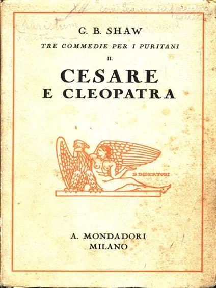 Tre commedie per i Puritani II. Cesare e Cleopatra - George Bernard Shaw - copertina